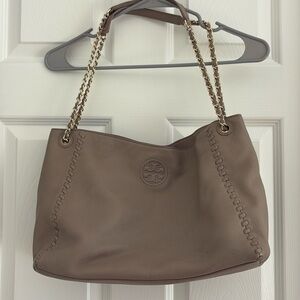 Tory Burch Taupe Chain Shoulder Bag